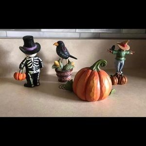 Jim Shores Fall/Halloween set of three figurines